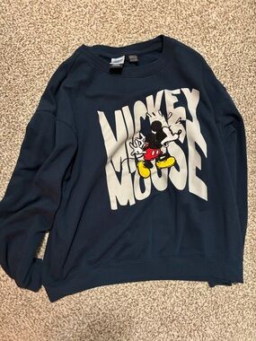 Disney Mickey Mouse Navy Graphic Sweatshirt - Unisex XL